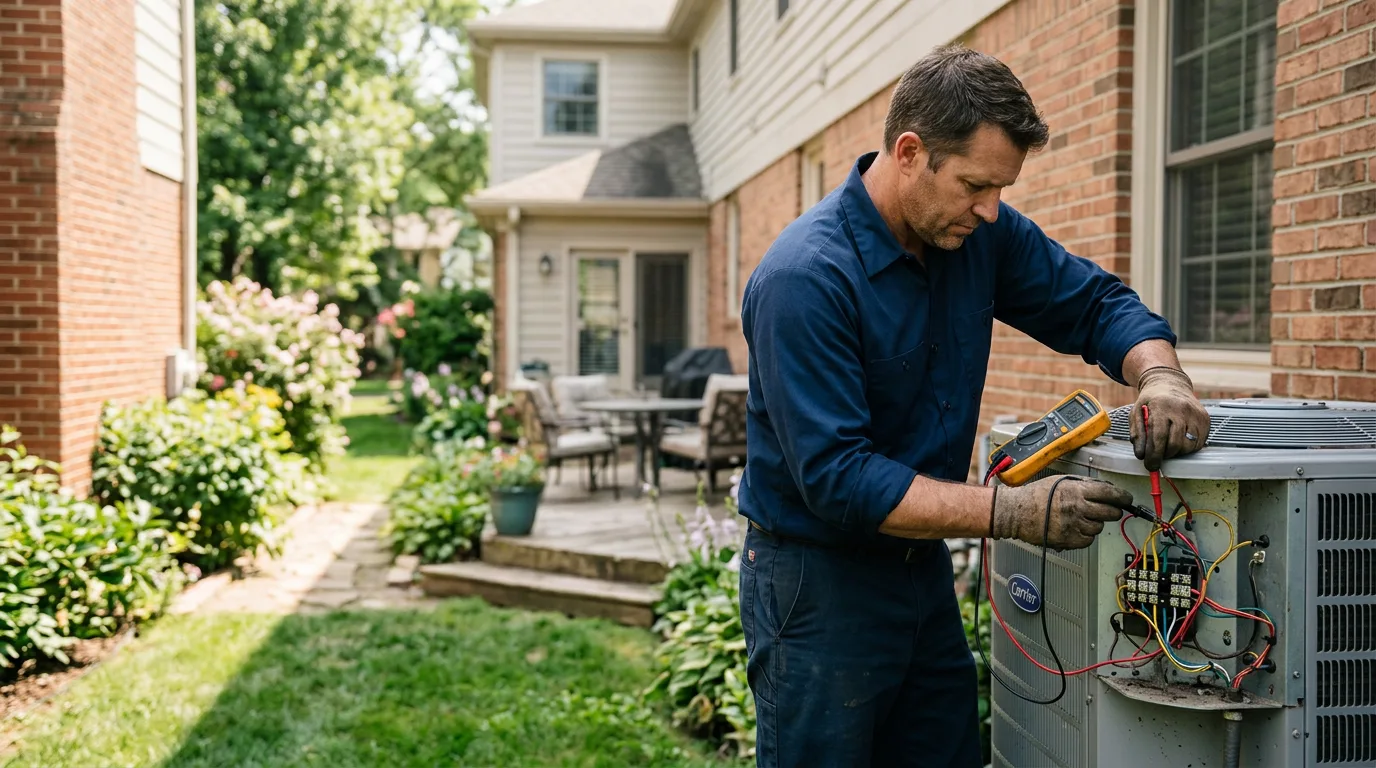 HVAC technician working near Perdue Hill, AL